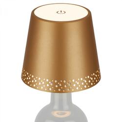 BRILONER LED nabíjecí stolní lampa, 11 cm, USB-C, 280lm, zlatá BRILO 7485017