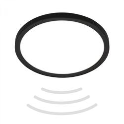 BRILONER Move LED stropní svítidlo s pohybové čidlo, přímé a nepřímé osvětlení, IP44, černá 7524415