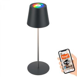 BRILONER Coloris LED stolní lampička Smart nabíjecí, ovládání přes aplikaci, stmívatelné, antracit 7559015