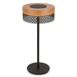 BRILONER Booha stolní lampa - 2,5W, 300lm, bezdrátová, IP44, LED, stmívatelná, teplá bílá, černá/dřevo 7576014