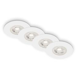 BRILONER LED vestavná svítidla, pr.9 cm, 4x LED, 4,9 W, 480 lm, bílé BRILO 7999-046