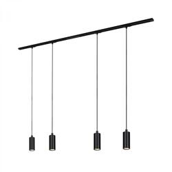 BRILONER 1-fázový lištový systém, kompletní sada, 4x LED závěsná svítidla, černá 8016045