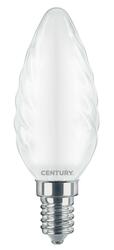 CENTURY LED FILAMENT CANDLE kroucená SATÉN 6W E14 3000K 360d