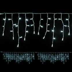 Krápník LED venkovní 3x0,5m, LED studená bílá, bílý kabel
