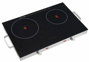 Exihand Dvouplotnový vařič s keramickou deskou DCKP 1001, 2800W, nerez DCKP1001