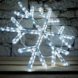 DECOLED LED světelná vločka na vrchol stromu, pr. 60 cm ledově bílá