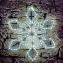 DecoLED LED světelná vločka IX, sada na VO 3D tisk, 72 cm, ledově bílá