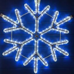 DecoLED LED světelná vločka, závěsná, pr. 80cm, ledově bílá