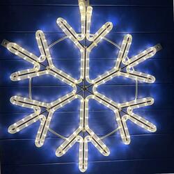 DecoLED LED světelná vločka, závěsná, pr. 80cm, teple bílá