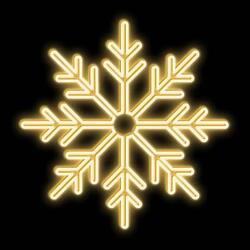 DecoLED LED světelná vločka II, závěsná 3D tisk, pr. 90 cm, teple bílá