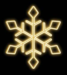 DecoLED LED světelná vločka I, závěsná 3D tisk, pr. 100 cm, teple bílá, zlatý plast