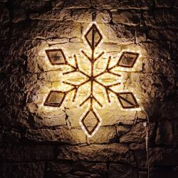 DecoLED LED světelná vločka IX, závěsná 3D tisk, pr. 72 cm, teple bílá