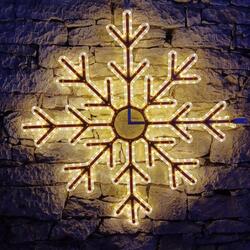 DecoLED LED světelná vločka X, závěsná 3D tisk, pr. 102 cm, teple bílá