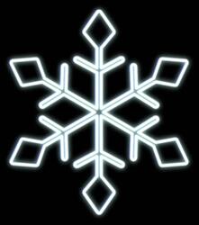 DecoLED LED světelná vločka I, závěsná 3D tisk, pr. 101 cm, ledově bílá, bílý plast