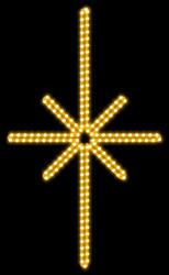 DecoLED LED světelný motiv hvězda Polaris,55x45cm,teple bílá EFD15WS2