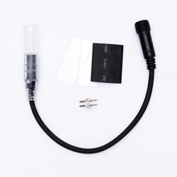 DecoLED Přípojka mezi světelnou hadicí a systémy EASY FIX 0,25m, černý, samčí, IP44