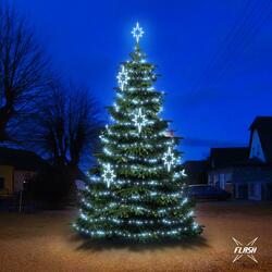 LED světelná sada na stromy vysoké 6-8m, ledová bílá s Flash, dekory EFD09S1