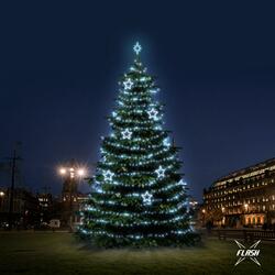 LED světelná sada na stromy vysoké 12-14m, ledová bílá s Flash, dekory 8EFD13