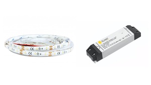 LED pásek 3528/60 SMD 9,6W/m 12V IP65 zelená 5m + LED zdroj 0-60W 12V