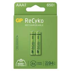 EMOS Nabíjecí baterie GP ReCyko 650 AAA (HR03), 2 ks B2116