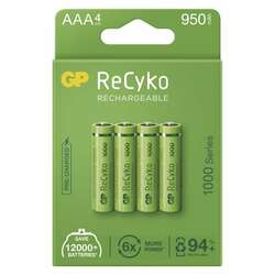 EMOS Nabíjecí baterie GP ReCyko 1000 AAA (HR03), 4 ks B21114