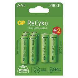 EMOS Nabíjecí baterie GP ReCyko 2700 AA (HR6), 6 ks B2127V