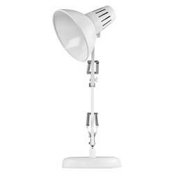EMOS Stolní lampa DUSTIN na žárovku E27, bílá Z7612W