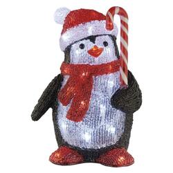 EMOS LED vánoční tučňák, 30,5 cm, venkovní i vnitřní, studená bílá DCFC24