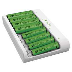 EMOS Nabíječka baterií GP Eco E811 + 4× AA 2100 + 4× AAA B51819