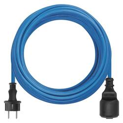 EMOS Počasí odolný prodlužovací kabel 10 m / 1 zásuvka / modrý / silikon / 230 V / 1,5 mm2 P01410W