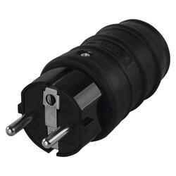 EMOS Vidlice gumová přímá pro prodlužovací kabel, černá P0050