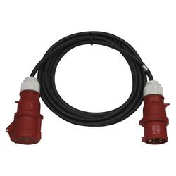 EMOS 3 fázový venkovní prodlužovací kabel 10 m / 1 zásuvka / černý / guma / 400 V / 4 mm2 PM1102
