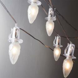 Prodloužení pro venkovní soupravu LED Filament Šiška bílá, čirá kabeláž bez napájení