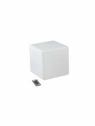Nabíjecí venkovní svítidlo LED Geco, bílé, 4 W, 240 lm, RGBW, stmívatelné, IP65, vč. dálk. ovl., 40 x 40 x 40 cm