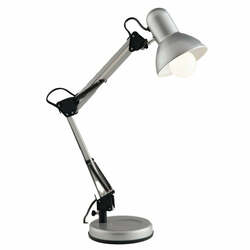 Stolní lampa s klipem Architteto, 1xE27, 60 x 42 cm, stříbrná, kov
