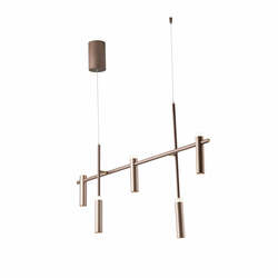 Závěsné LED svítidlo CANDLE bronz, 35 W, 3600 lm, 4000 K, 120x19,1x125 cm