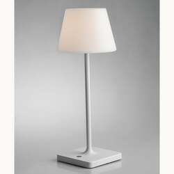 Nabíjecí venkovní stolní svítidlo JAMMIN bílá, kov, LED 2,2 W, 60 lm, 3000 K, stmívatelné, IP54, 39 x 15 cm