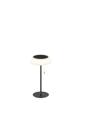 Solární stolní lampa Jin (černá), dobíjecí LED 1,2 W, stmívatelná 3000K, IP54, ? 17 x 32 cm