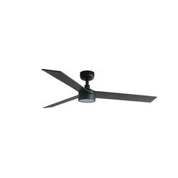 FARO RUDDER L LED stropní ventilátor, černá/ořech