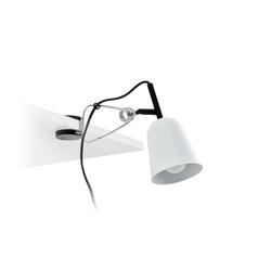 FARO STUDIO bílá stolní lampa s klipem