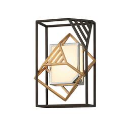 HUDSON VALLEY nástěnné svítidlo CUBIST kov/akryl bronz/zlatá/bílá LED 12W 2700 B6081-CE