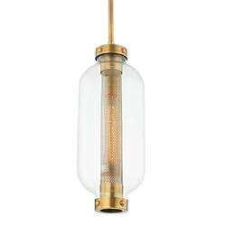HUDSON VALLEY venkovní závěsné svítidlo ATWATER mosaz/sklo mosaz/čirá E27 1x13W 0 F7037-CE