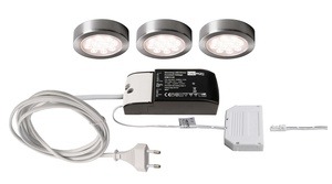 Deko-Light nábytkové přisazené svítidlo Baham II 3ks Bale 12V DC 2,50 W 3000 K 200 lm stříbrná 620004