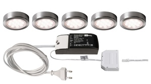 Deko-Light nábytkové přisazené svítidlo Baham II 5ks sada 220-240V AC/50-60Hz 2,50 W 3000 K 200 lm stříbrná 620005