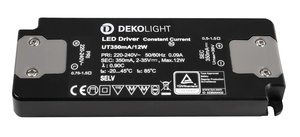 Deko-Light LED-napájení FLAT, CC, UT350mA/12W konstantní proud 350 mA IP20 2-35V DC 0,70-12,00 W 862223