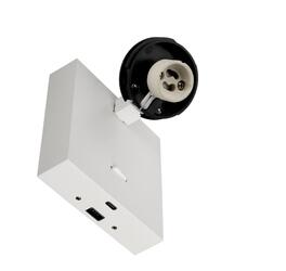 Deko-Light svítidlo na čtení - Can Tilt hranatá základna s USB, 1x 7,5 W GU10, bílá 341347