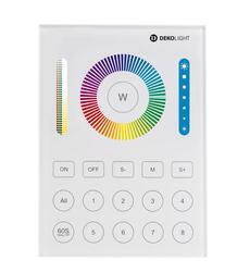 Deko-Light RF-smart, nástěnné ovladání, bílá, 8 zón, Single/CCT/RGB/RGBW/RGB+CCT 843514