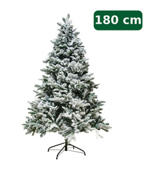 DecoLED Umělý vánoční stromek zasněžený bílý 180 cm, smrček Flock s 2D a 3D jehličím, vč stojánku  K064