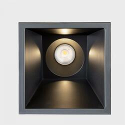 KOHL-Lighting NOON SQ ASYMETRIC zapuštěné svítidlo s rámečkem 93x93 mm černá 38° 5 W CRI 80 3000K Non-Dimm