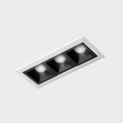 KOHL-Lighting NSES zapuštěné svítidlo s rámečkem 105x45 mm bílá-černá 6 W CRI 90 3000K PUSH